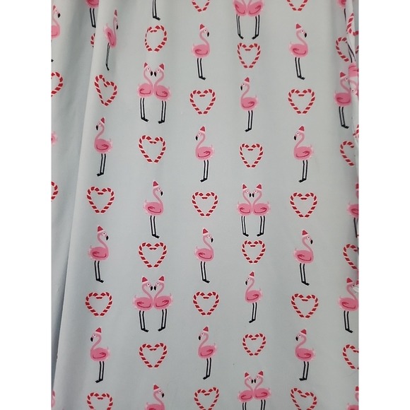 My Danielle Pajamas Set Womens Size 2X Christmas Candy‎ Canes & Pink Flamingos - Picture 6 of 10